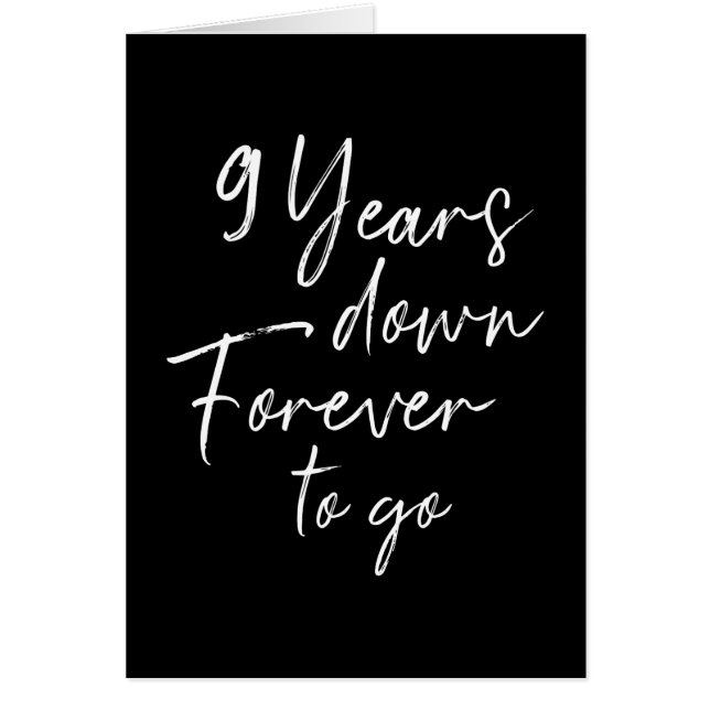 9 jaar voor altijd naar de negende trouwdag (Voorkant)