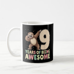 9 Jaar Wezenlijk Awesome Dabbing Luiaard 9de Verja Koffiemok