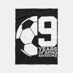 9 Jaar Wezenlijk Uitstekend Voetbal 9e Verjaardag Fleece Deken