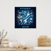 9 jan - Statische Elektriciteitsdag Poster (Keuken)