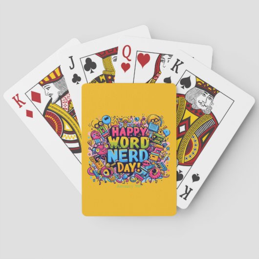 9 jan - Woord Nerd Dag Pokerkaarten (Achterkant)