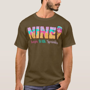9-jarige cute match bij ijsje 9-jarig meisje t-shirt