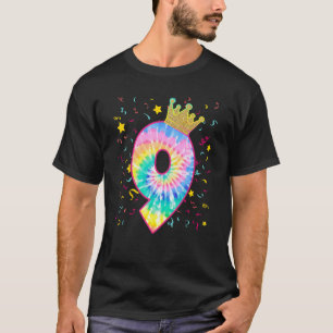9-jarige meisjes negende geboorte t-shirt