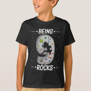 9-jarige rotsklimmen 9e verjaardagsavonturen C T-shirt