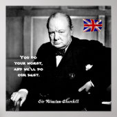 #9 - "Je doet je ergste..." Poster (Voorkant)