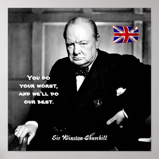 #9 - "Je doet je ergste..." Poster (Voorkant)