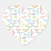 9 juli, geboortedag Sticker (Voorkant)