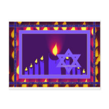 9 kaarsvlam op paars-lavend ster in rand 1-H