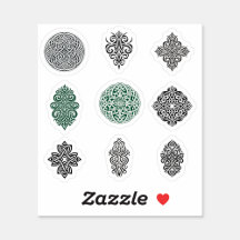 9 Keltische Design-gesneden vinyl Sticker