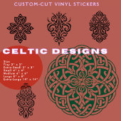 9 Keltische Design-gesneden vinyl Sticker