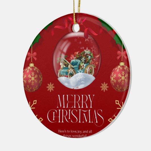 9 kerst keramisch ornament (Links)