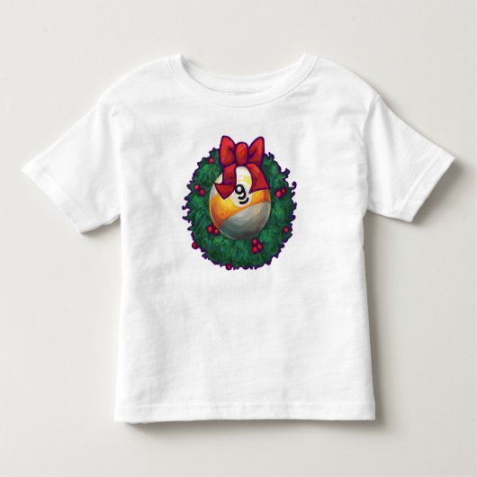 9 Kerstmis met kerstmis, groen Kinder Shirts (Voorkant)