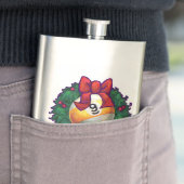 9 Kerstmis met kerstmis, rood Heupfles (Voorbeeld)