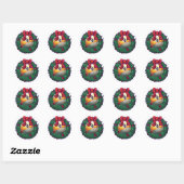 9 Kerstmis Ronde Sticker (Vel)