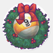 9 Kerstmis Ronde Sticker (Voorkant)