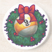 9 Kerstmis Zandsteen Onderzetter (Voorkant)