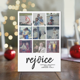 9 Kerstscript met fotoplezier en minimale ontwerpt Feestdagenkaart