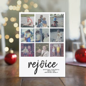 9 Kerstscript met fotoplezier en minimale ontwerpt Feestdagenkaart