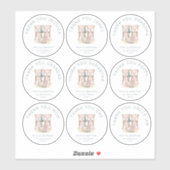 9 kleine individuele namen dank u trouwstoelen sticker (Vel)