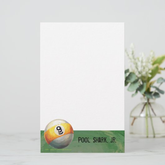 9 kogel briefpapier (Staand voorkant)