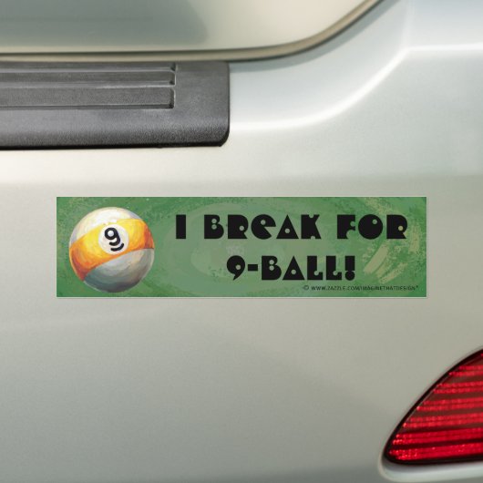 9 kogel bumpersticker (Op auto)