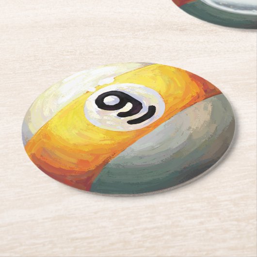 9 kogel ronde kartonnen onderzetter (Gebogen)