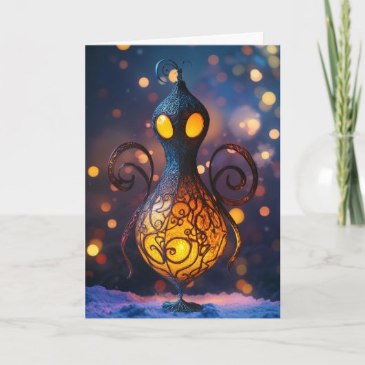 ** 9 Kosmische ogen die schijnen met liefde AP97 Bedankkaart (Voorkant)