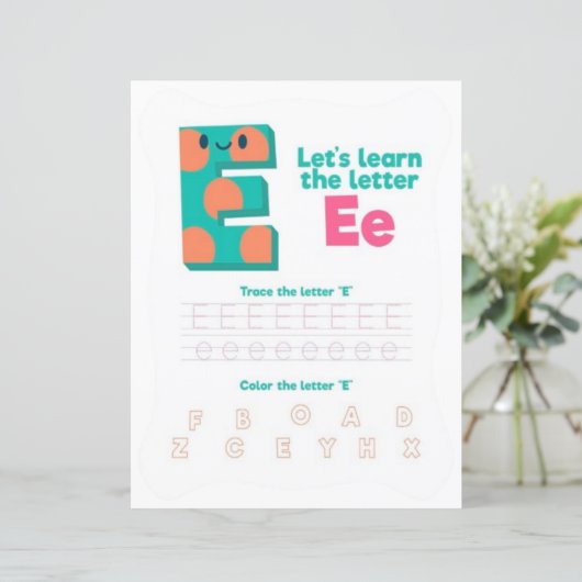 9 Learn To Spell Letter E Teacher Home Schooling (Staand voorkant)