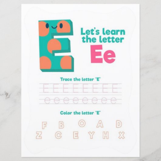 9 Learn To Spell Letter E Teacher Home Schooling (Voorkant)