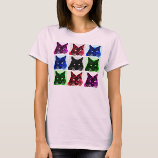 9 levens van katten collage t-shirt