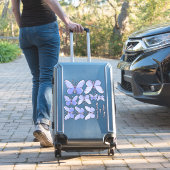 9 Lichtblauwe vlinders naar Creëer a Flutter Sticker (Koffer Insitu)