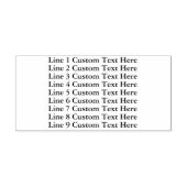 9 Lijn Aangepaste Rubber Stamp met Houten Handvat Rubberstempel (Afrduk)