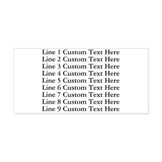 9 Lijn Aangepaste Rubber Stamp met Houten Handvat Rubberstempel (Afrduk)