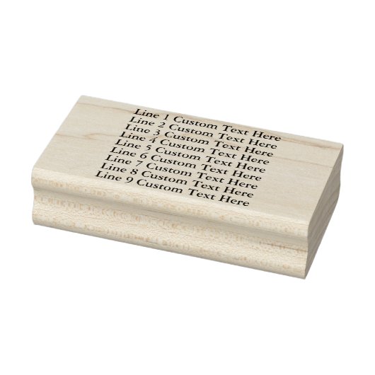 9 Lijn Aangepaste Rubber Stamp met Houten Handvat Rubberstempel (Stempel)