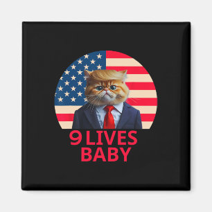 9 Lives Baby Cat Trump 2024 Winnaar Overwinningswi Magneet