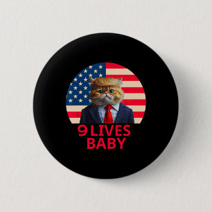 9 Lives Baby Cat Trump 2024 Winnaar Overwinningswi Ronde Button 5,7 Cm