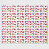 9 Love Hearts Design Cadeaupapier (Vlak)