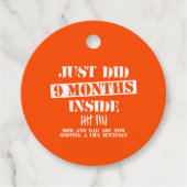 9 Maanden Binnen Bedankjes Labels (Voorkant)