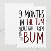 9 Maanden In De Tum Moest Het Achterwerk Hebben Ge Kaart (Voorkant / Achterkant)