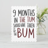 9 Maanden In De Tum Moest Het Achterwerk Hebben Ge Kaart (Staand voorkant)