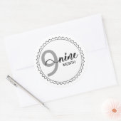 9 maanden Klassieke ronde Sticker (Envelop)