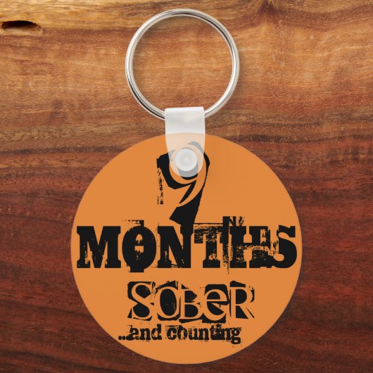 9 maanden obritie sleutelhanger (Voorkant)