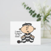 9 maanden op de binnenste Baby gevangene Briefkaart (Staand voorkant)