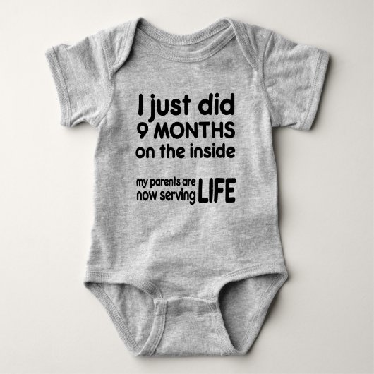 9 maanden op Inside Ouders Serving Life Romper (Voorkant)