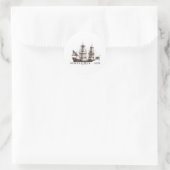 9 mayflower schip ronde sticker (Tas)