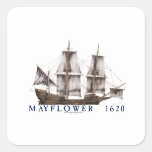9 Mayflower schip Vierkante Sticker