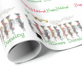 9 Melk dansend 2 Geitenkerstpapier Cadeaupapier (Rol Hoek)