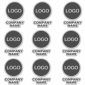 9 Merkstickers voor Koffer (Aangepaste Logo Naam) Sticker (Voorkant)