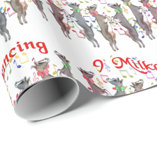9-Milkers kerstcadeaupapier voor dansgeit Cadeaupapier (Rol Hoek)
