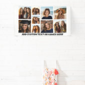 9 Minimalistisch fotocollage - zwart en wit raster Spandoek (Insitu)